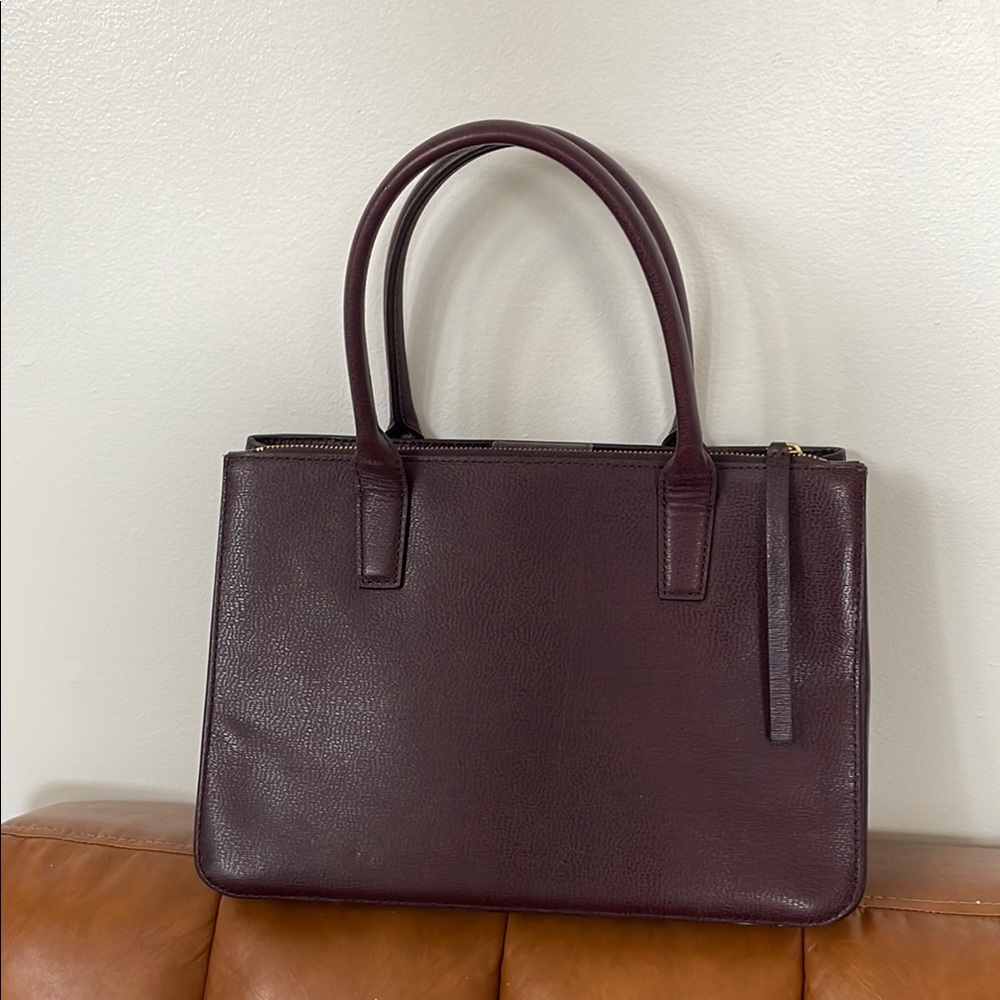Like New Banana Republic Burgundy Leather Tote Bag